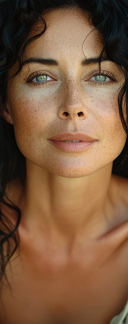 beautiful mature woman with smooth skin