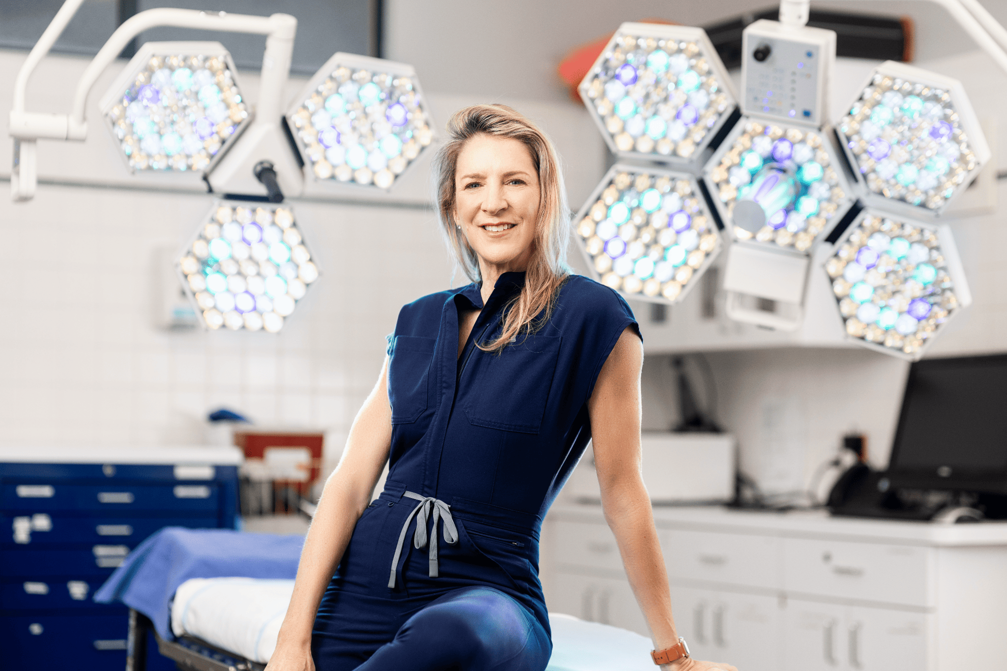 Dr Cassileth in the surgical suite before the breast implant removal procedure